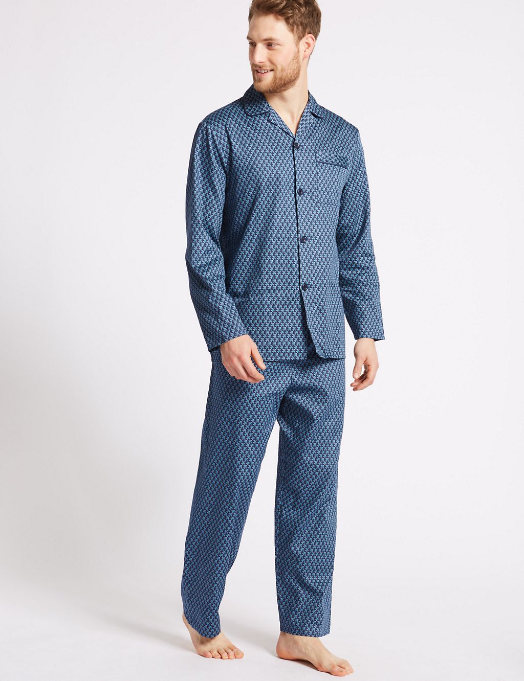Pure Cotton Printed Pyjama Set 3 of 4
