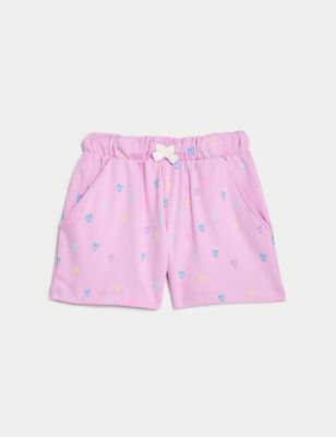 Pure Cotton Printed Runner Shorts (2-8 Yrs) Image 2 of 4