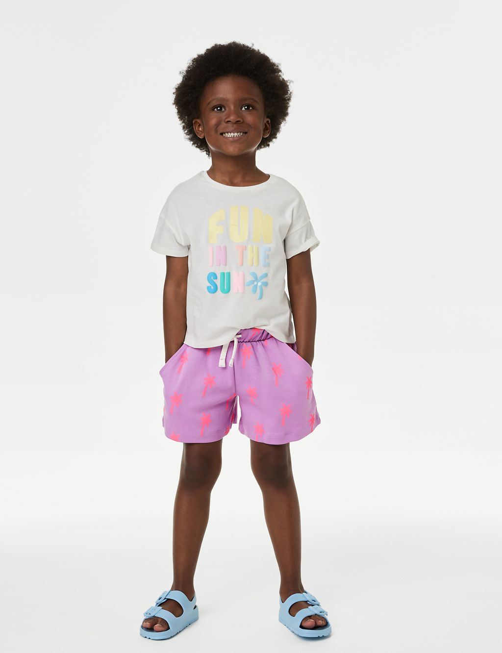 Pure Cotton Printed Runner Shorts (2-8 Yrs) 3 of 4