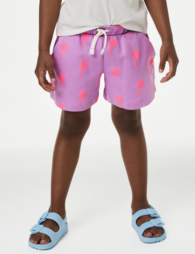 Pure Cotton Printed Runner Shorts (2-8 Yrs) 3 of 4