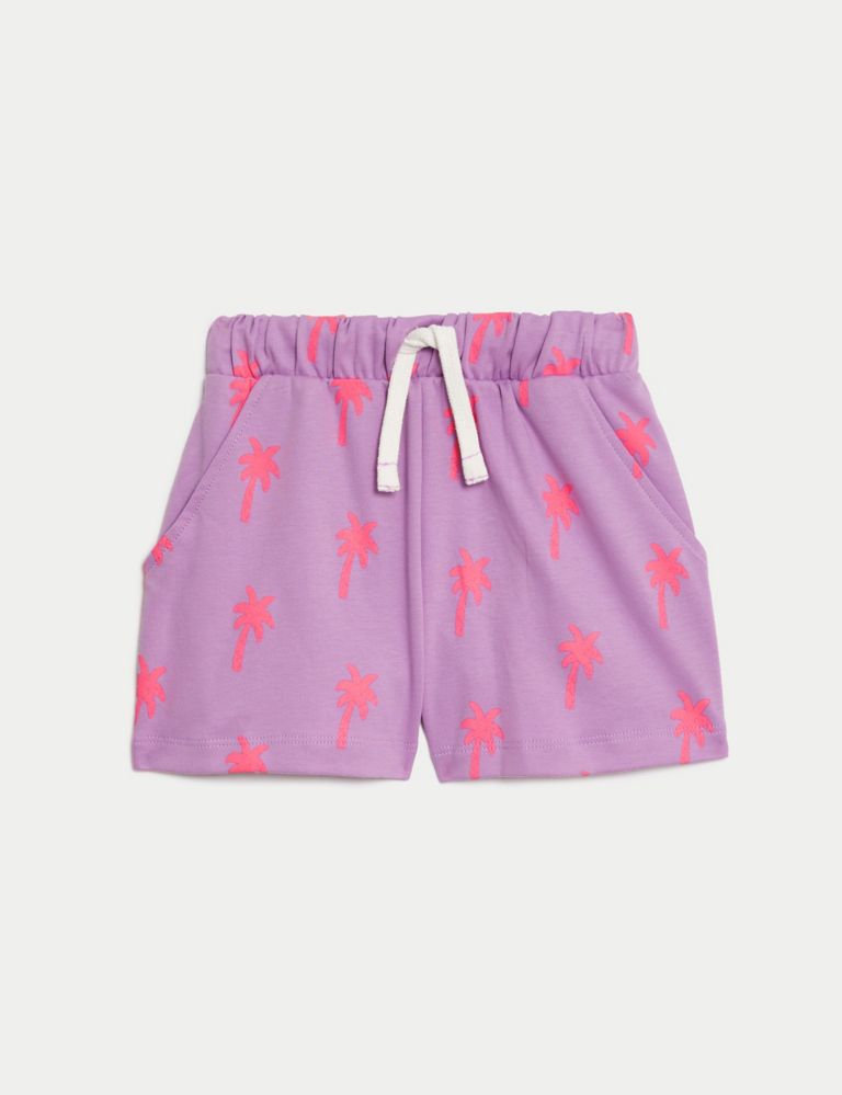 Pure Cotton Printed Runner Shorts (2-8 Yrs) 2 of 4