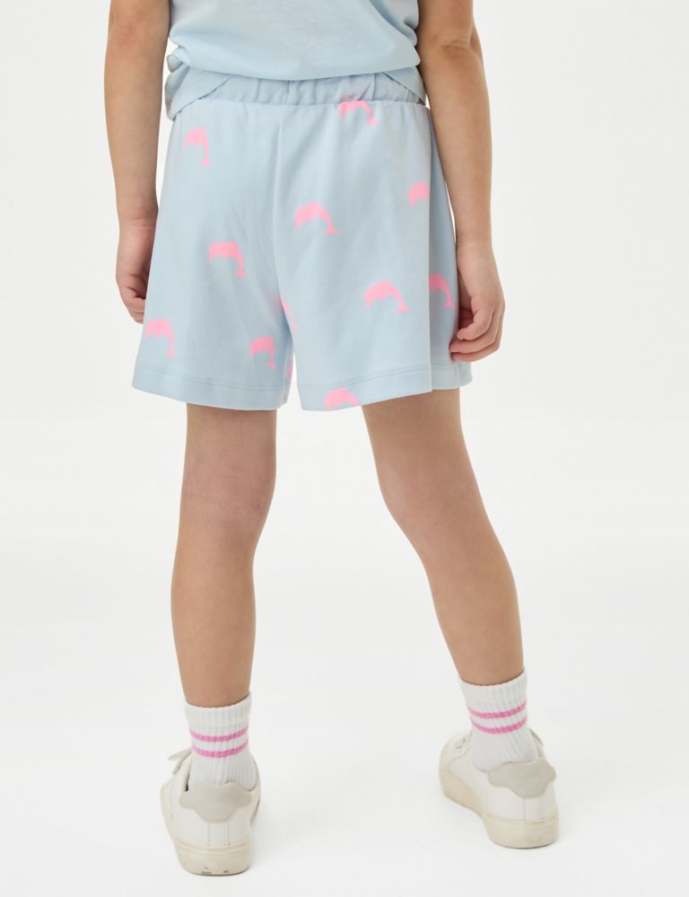 Pure Cotton Printed Runner Shorts (2-8 Yrs) 4 of 4