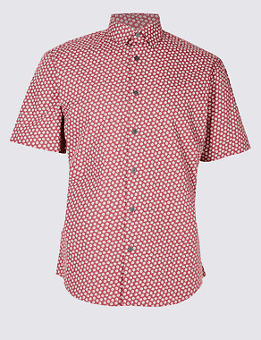 Pure Cotton Printed Shirt Image 2 of 3