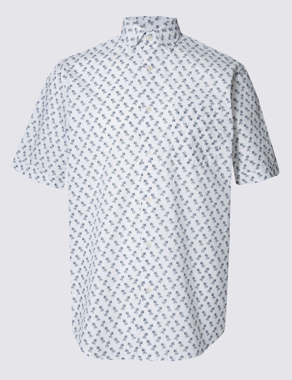 Pure Cotton Printed Shirt with Pocket 1 of 4