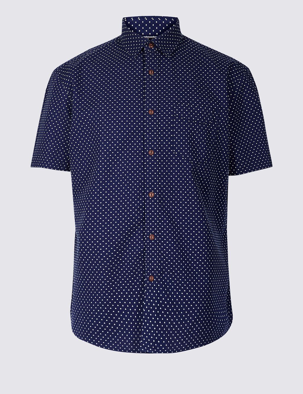 Pure Cotton Printed Shirt with Pocket 1 of 6