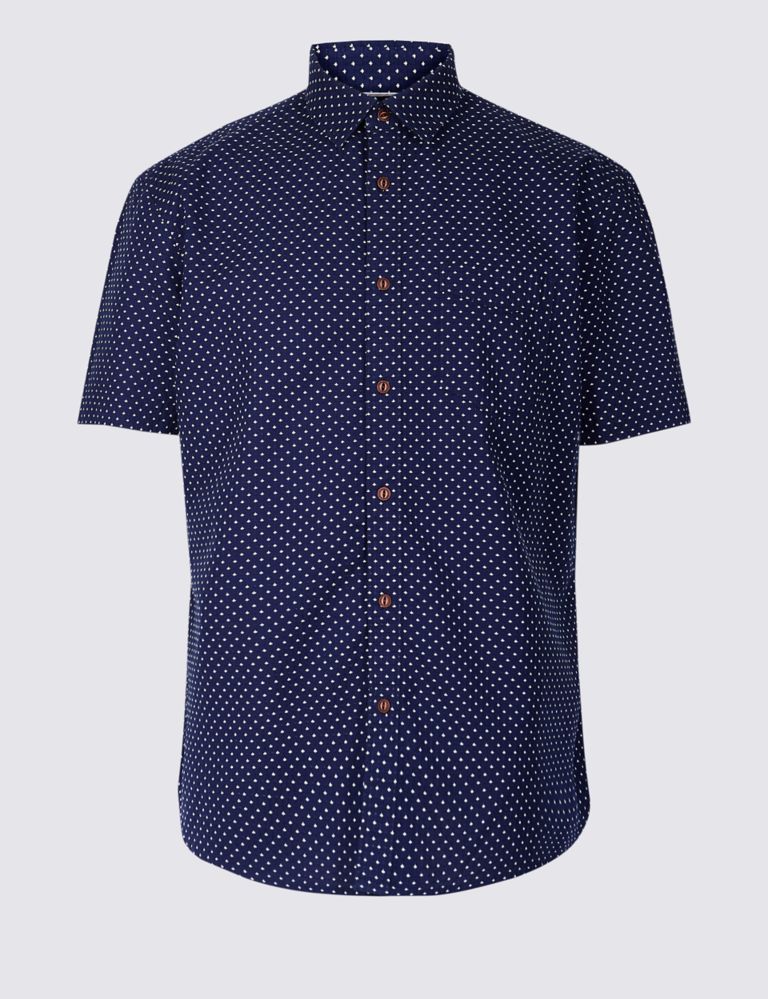 Pure Cotton Printed Shirt with Pocket 2 of 6