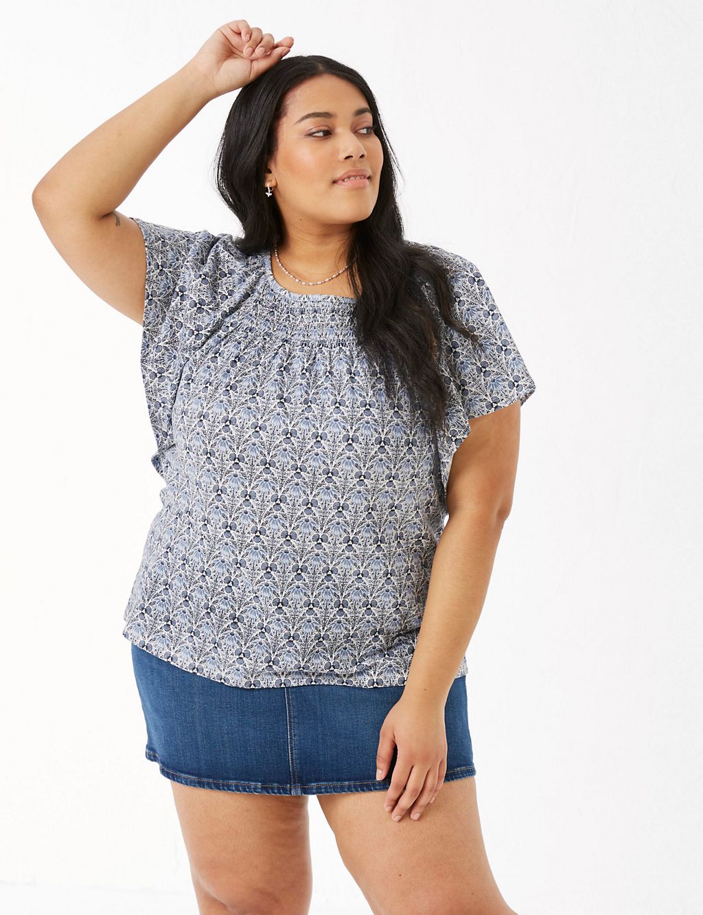Pure Cotton Printed Short Sleeve Top 3 of 4