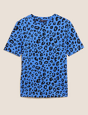 Pure Cotton Printed Straight Fit T-Shirt Image 2 of 5