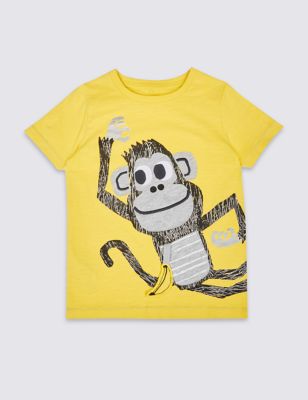 Pure Cotton Printed T-Shirt (3 Months - 5 Years) Image 2 of 3