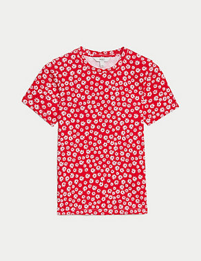 Pure Cotton Printed T-Shirt Image 2 of 5