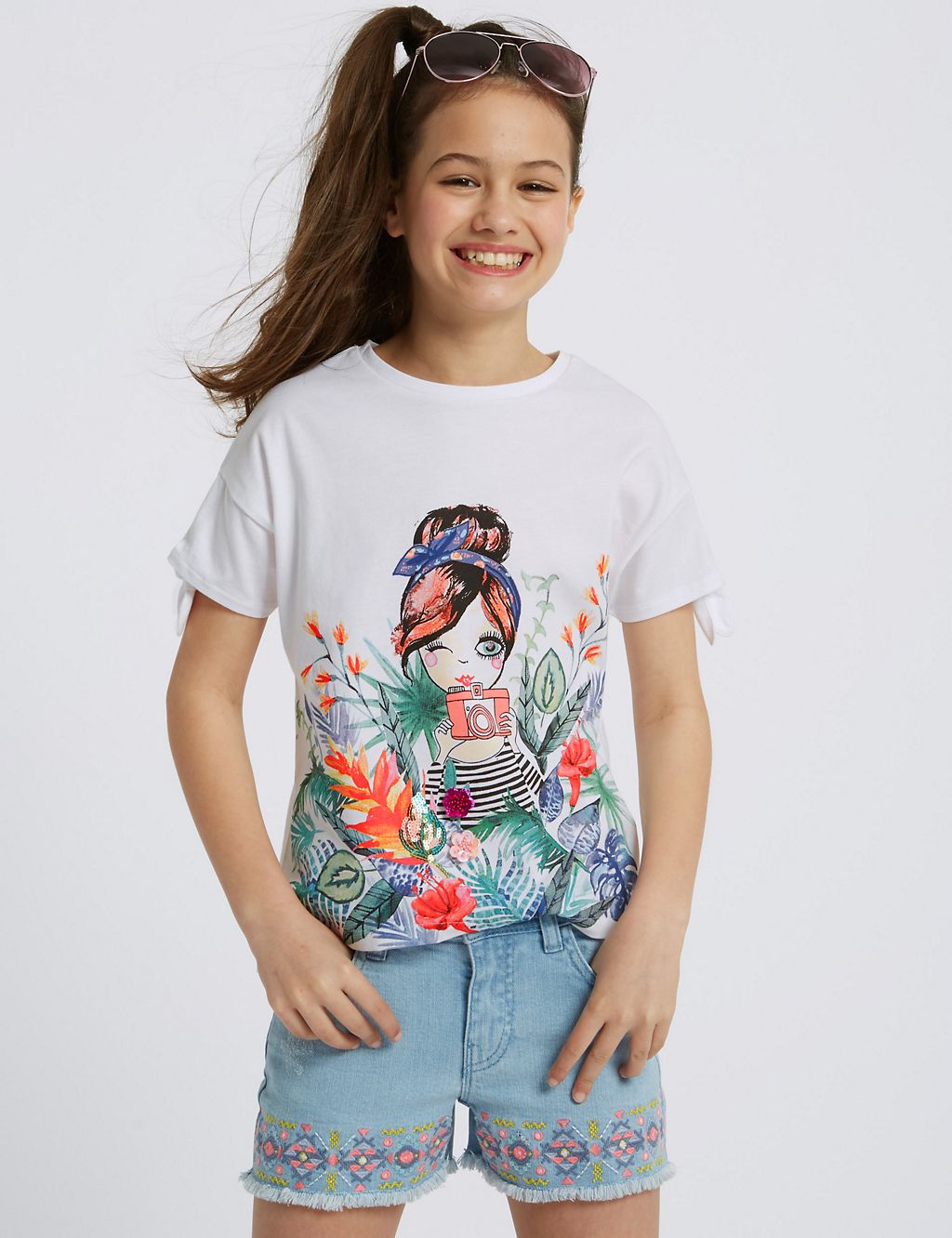 Pure Cotton Printed Top (3-16 Years) 3 of 4