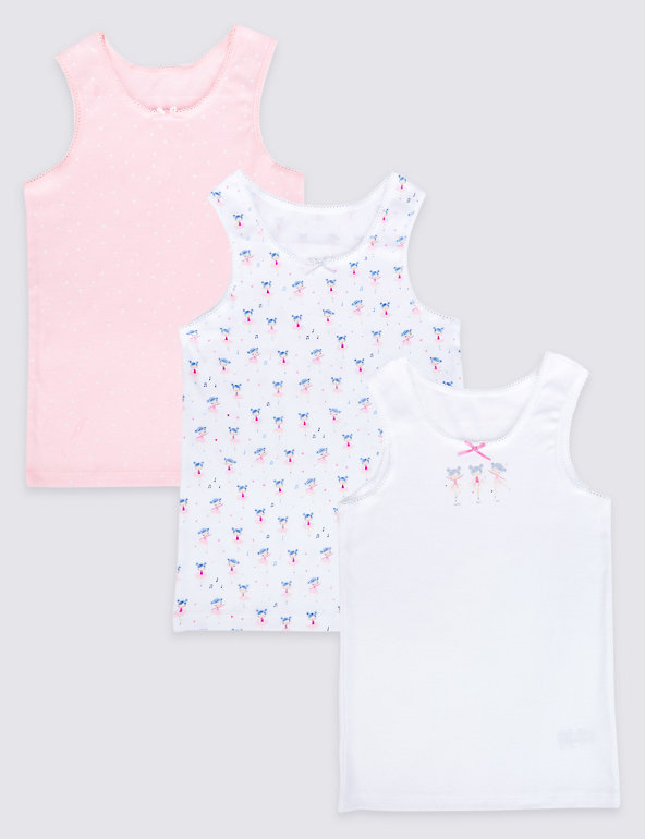 Pure Cotton Printed Vests (2-7 Years) Image 1 of 1