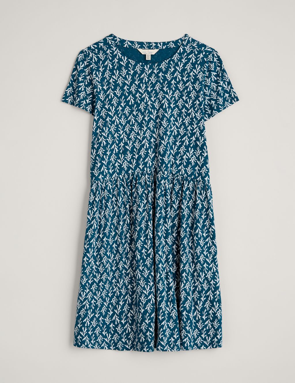 Pure Cotton Printed Waisted Dress 1 of 5