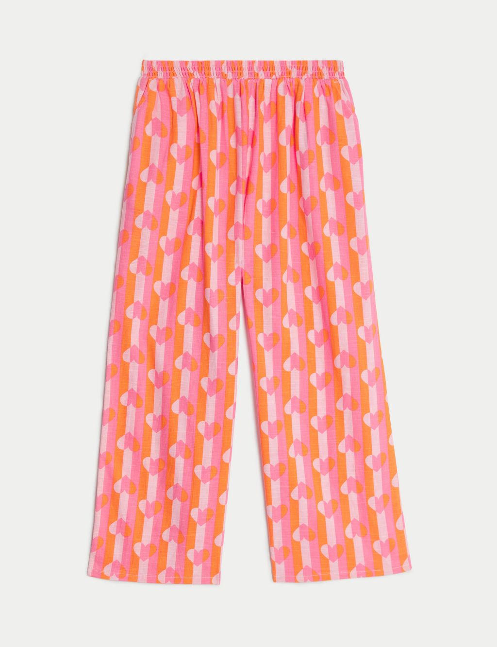 Pure Cotton Printed Wide Leg Trousers (6-16 Yrs) 1 of 6