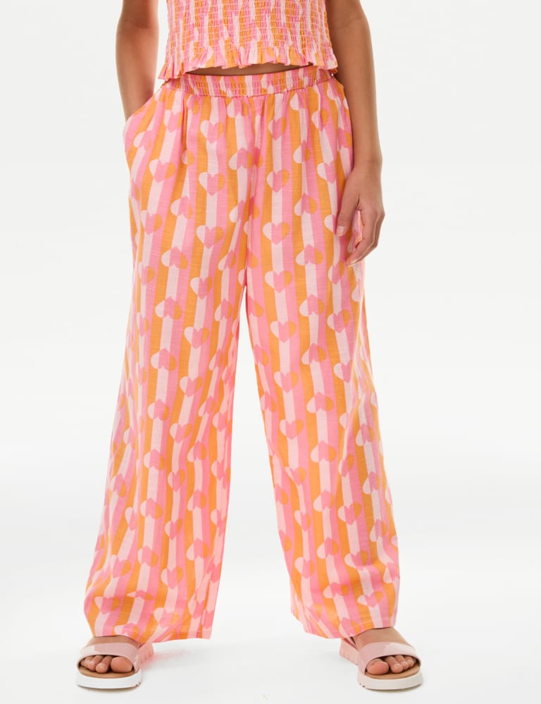 Cotton printed hot sale palazzo pants