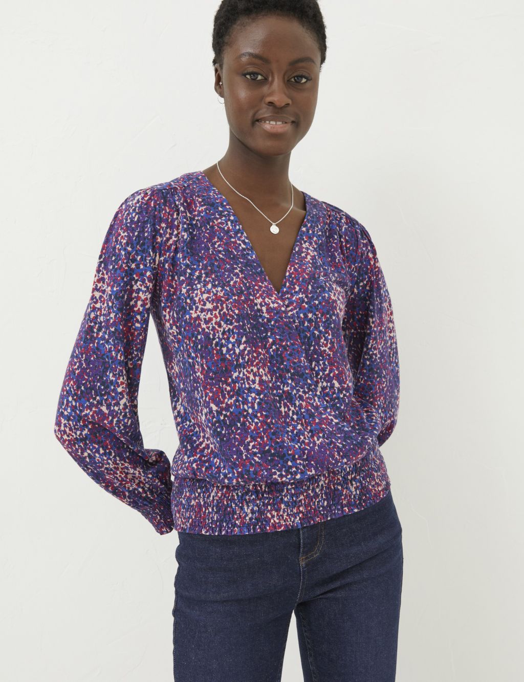 Pure Cotton Printed Wrap Top 3 of 4