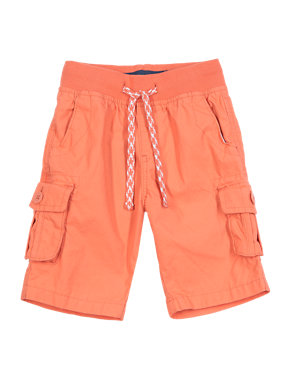 Pure Cotton Pull On Cargo Shorts (1-7 Years) Image 2 of 3