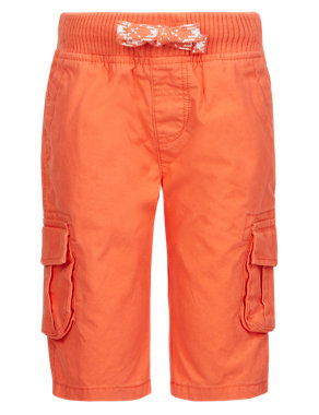 Pure Cotton Pull On Cargo Shorts Image 2 of 4