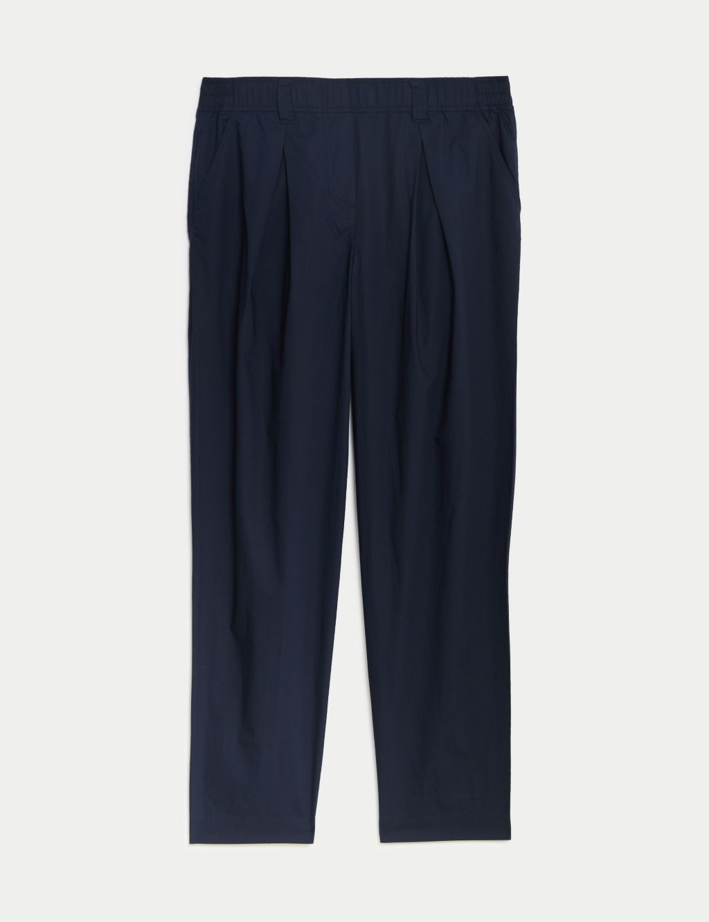 Pure Cotton Pull On Straight Leg Trousers 1 of 6