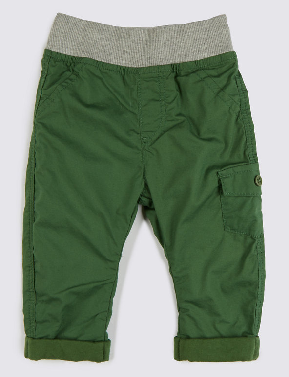 Pure Cotton Pull On Trousers Image 1 of 2
