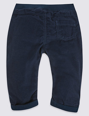 Pure Cotton Pull On Trousers Image 2 of 3