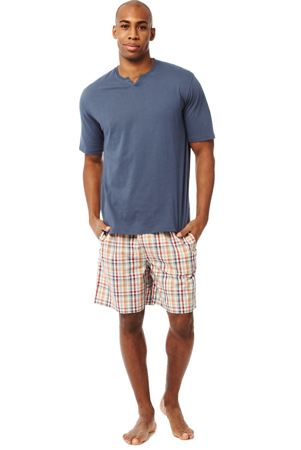 Pure Cotton Pyjama Shorts & T-Shirt Image 1 of 1