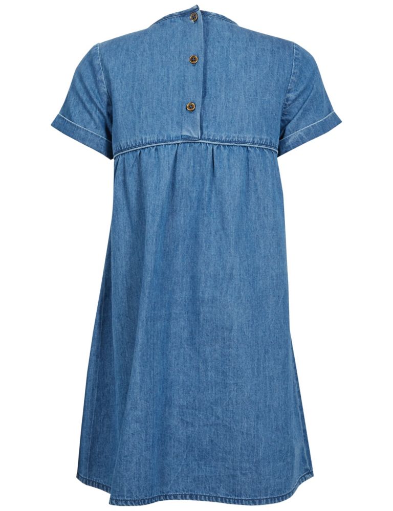 Pure Cotton Quilted Denim Dress (1-7 Years) 5 of 5