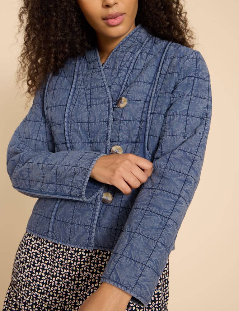 Womens cotton quilted clearance jacket