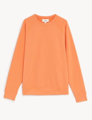Pure Cotton Raglan Crew Neck Sweatshirt Image 2 of 5