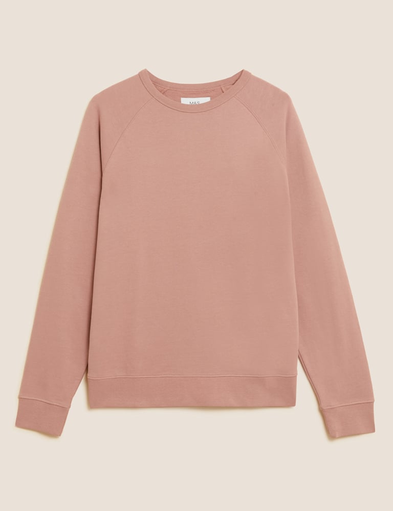 Pure Cotton Raglan Crew Neck Sweatshirt 2 of 5