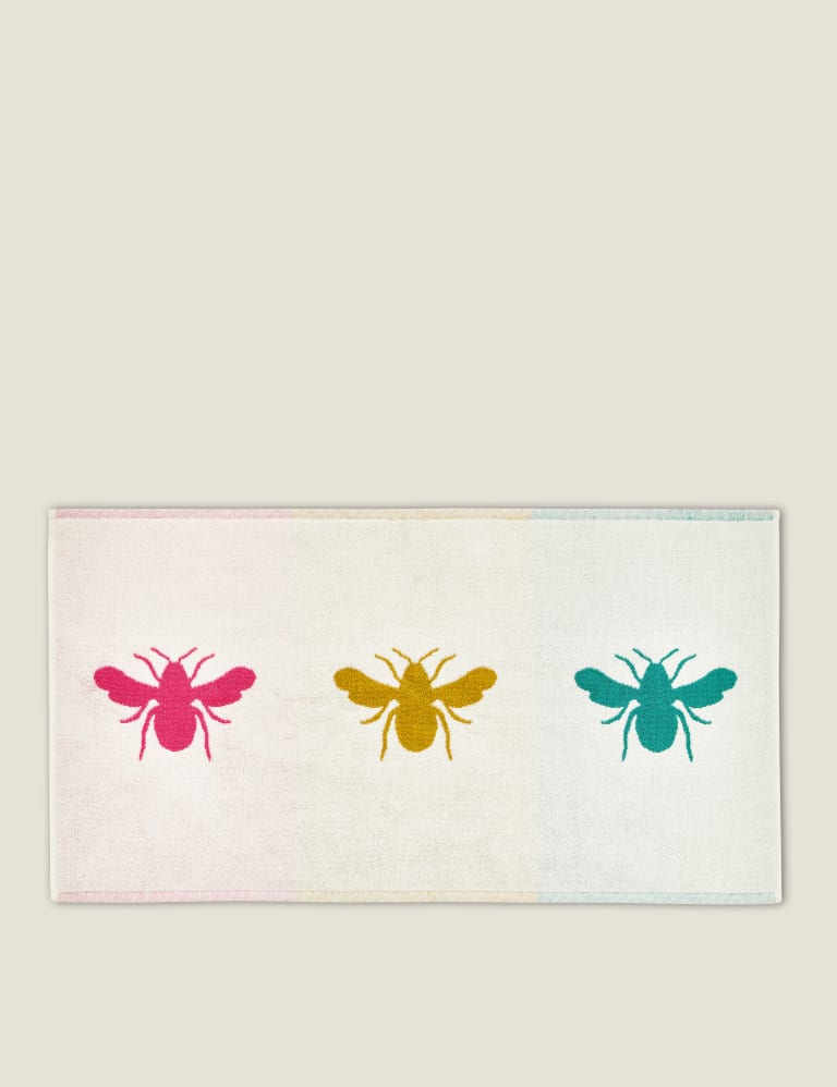 Pure Cotton Rainbow Bee Bath Mat Joules M&S