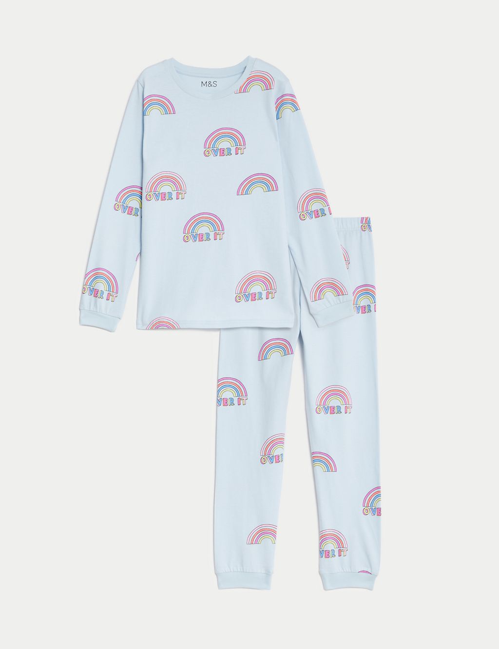 Pure Cotton Rainbow Pyjamas (7-14 Yrs) 1 of 5
