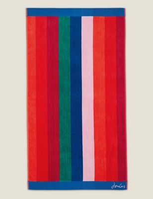 Pure Cotton Rainbow Stripe Towel Image 2 of 4