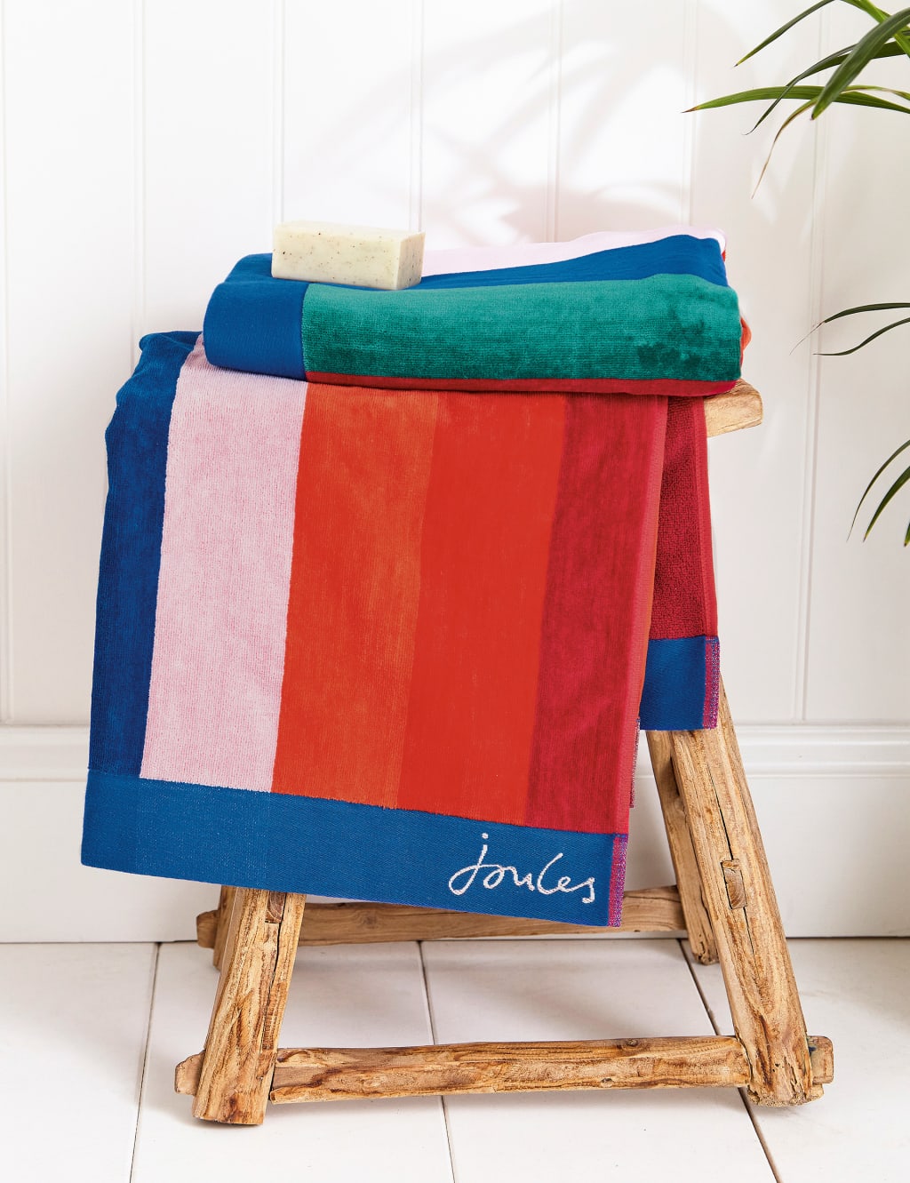 Pure Cotton Rainbow Stripe Towel 4 of 4