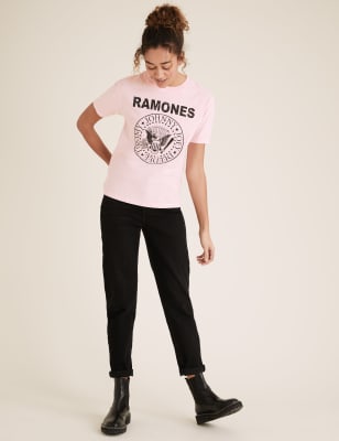 Pure Cotton Ramones Slogan T Shirt M S Collection M S