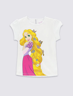 Pure Cotton Rapunzel Print T-Shirt (1-7 Years) Image 2 of 3