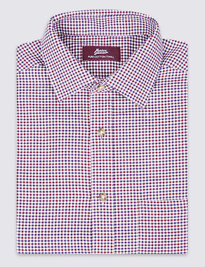 Pure Cotton Regular Fit Checked Shirt Image 2 of 4