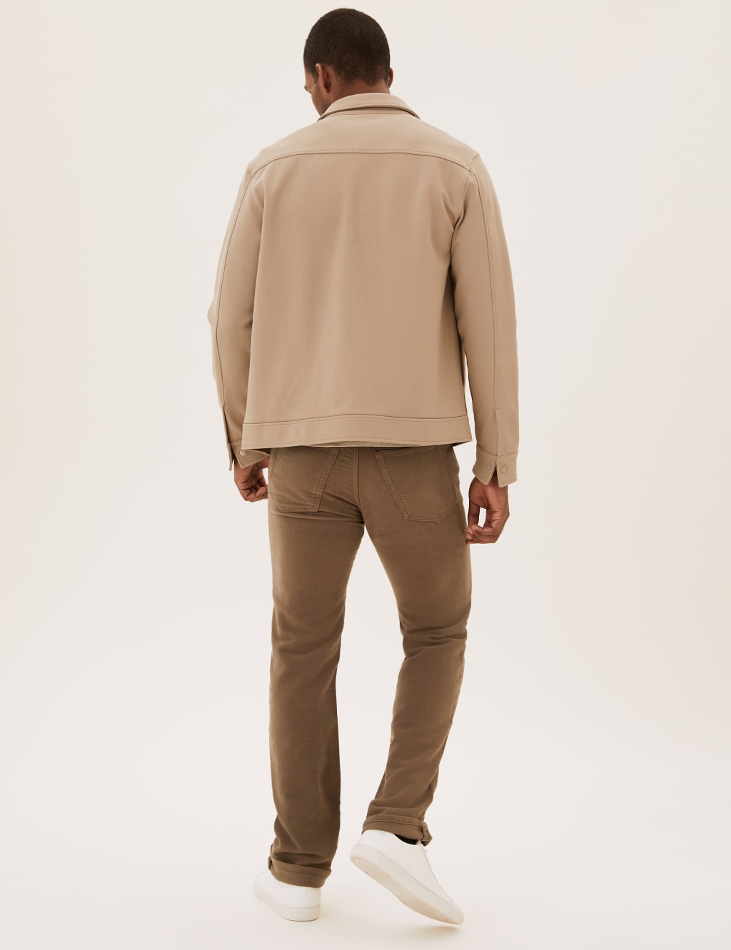 Pure Cotton Regular Fit Italian Moleskin Trousers