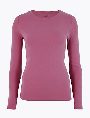 Pure Cotton Regular Fit Long Sleeve Top Image 2 of 4