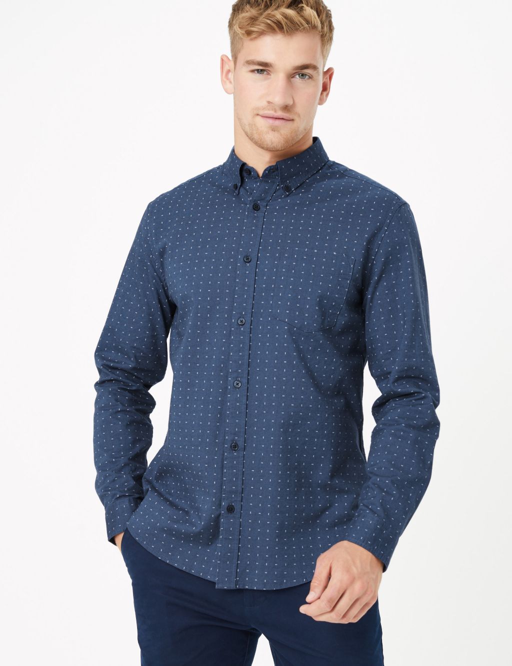 Buy Pure Cotton Regular Fit Oxford Shirt | M&S Collection | M&S