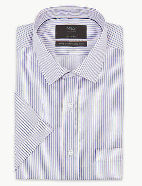 Pure Cotton Regular Fit Twill Shirt Image 2 of 4