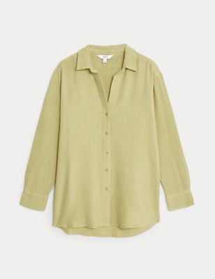 Pure Cotton Relaxed Beach Shirt Image 2 of 6