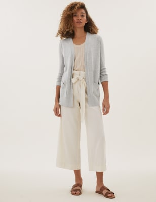 Pure Cotton Relaxed Cardigan, M&S Collection