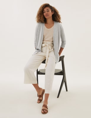 Cotton Linen Relaxed Cardigan