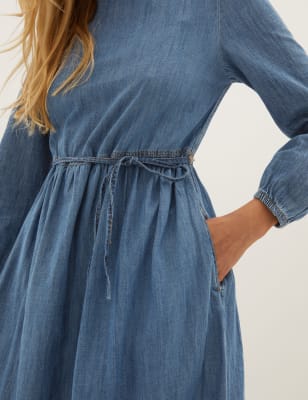 marks spencer denim dress