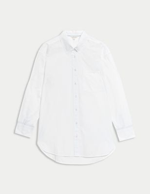 Pure Cotton Relaxed Longline Shirt Image 2 of 6