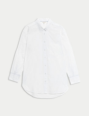 Pure Cotton Relaxed Longline Shirt Image 2 of 6