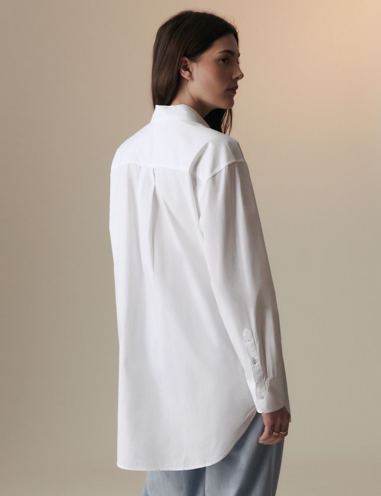 Pure Cotton Relaxed Longline Shirt 6 of 6