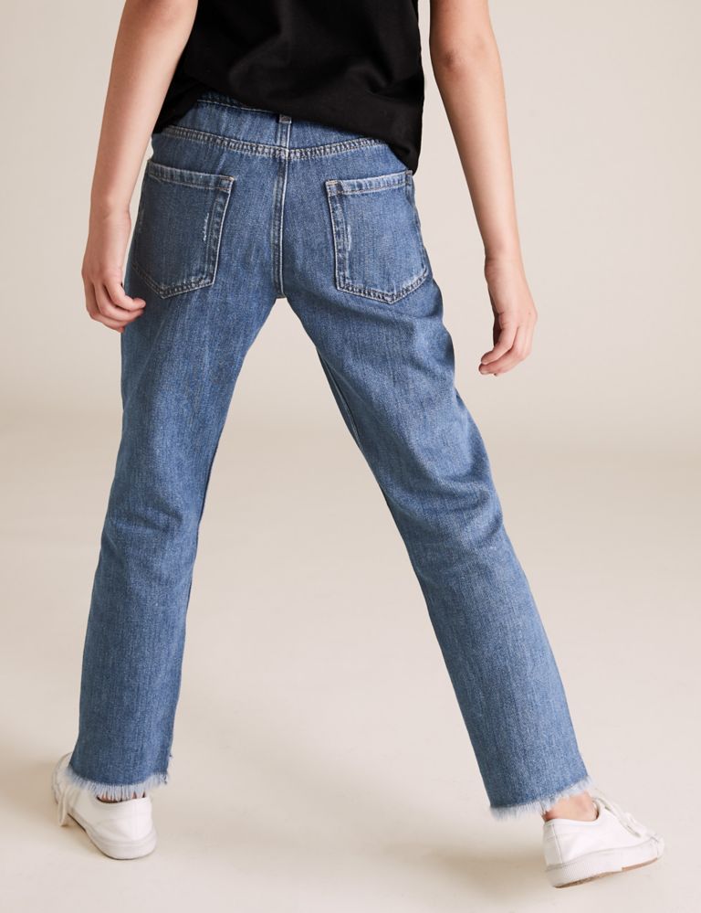 Pure Cotton Relaxed Ripped Jeans (6-16 Yrs) 5 of 5