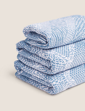 Pure Cotton Repeat Diamond Towel Image 2 of 4